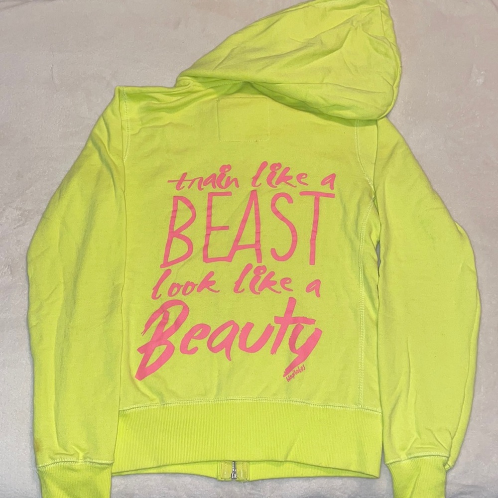 Blogilates Train like a beast look like a beauty zip up hoodie